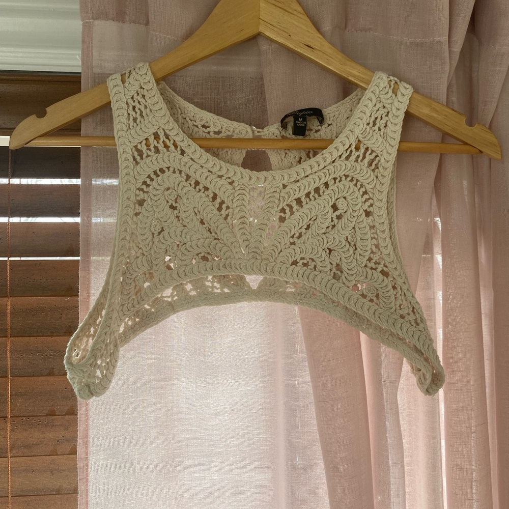 Crochet Cream Chest Piece